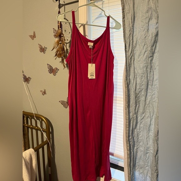 a new day Dresses Target Hot Pink Midi Dress Poshmark
